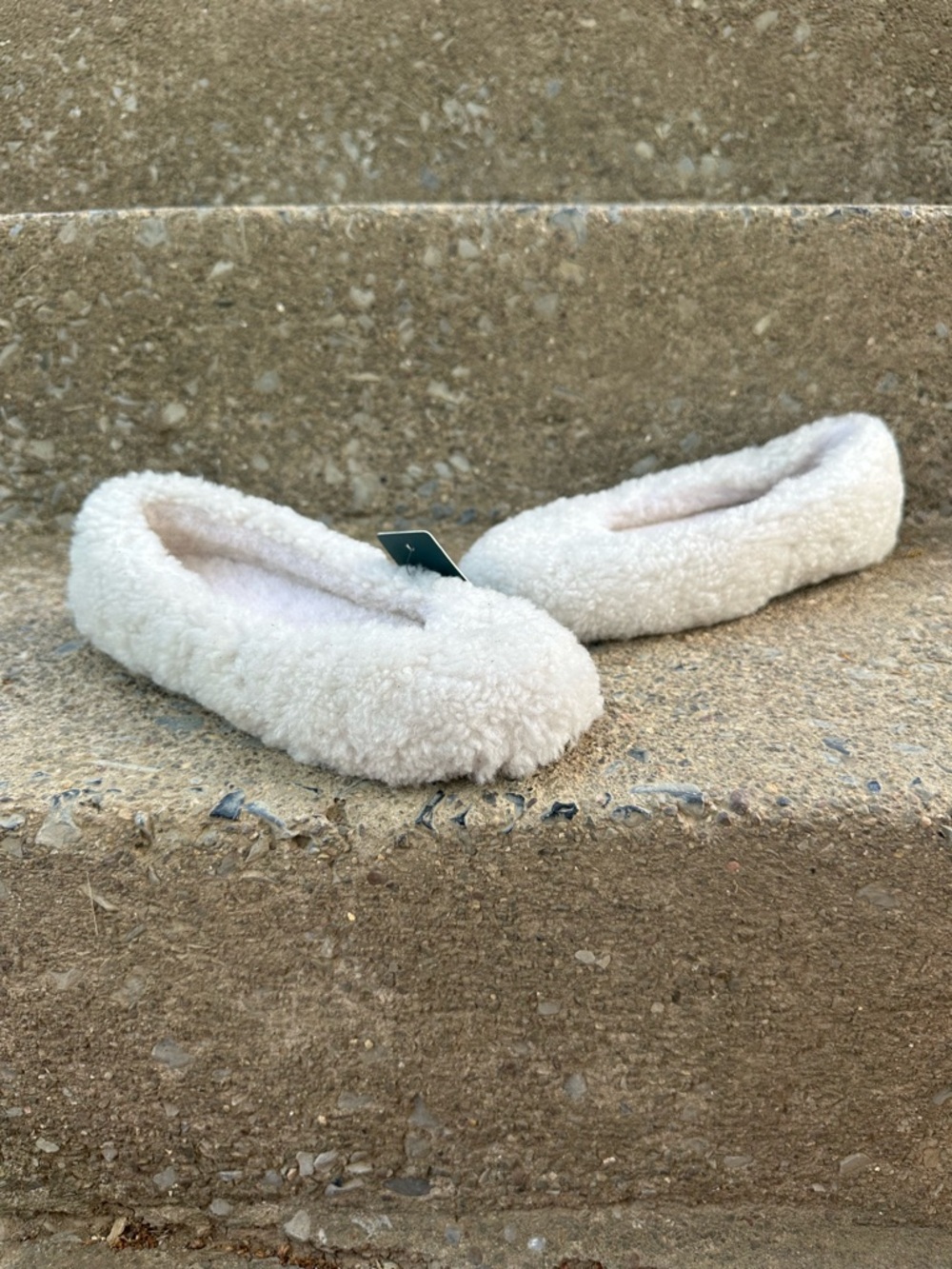 EMU Australia Mira Sheepskin Ballet Flats Wool Slippers Ivory Cozy Anthropologie